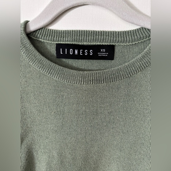 LIONESS Military Minds Long Sleeve Mini Dress Sage - Excellent Condition - XS - Picture 6 of 9